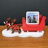 Trenó do Papai Noel com Renas e Foto-Ímã 2