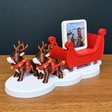 Trenó do Papai Noel com Renas e Foto-Ímã 1