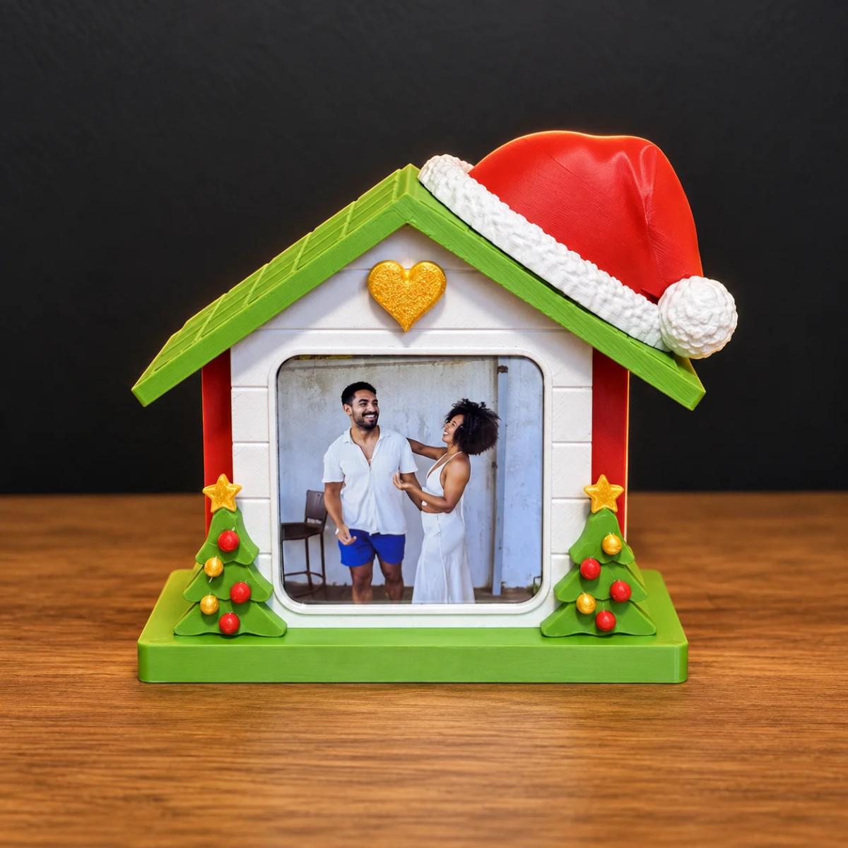 Casinha de Natal com Foto-Ímã — foto 1